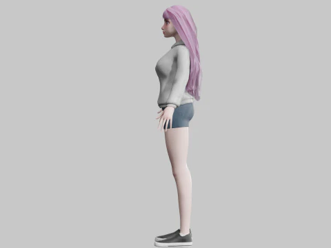 Sweet cute Woman V32583 3D Model