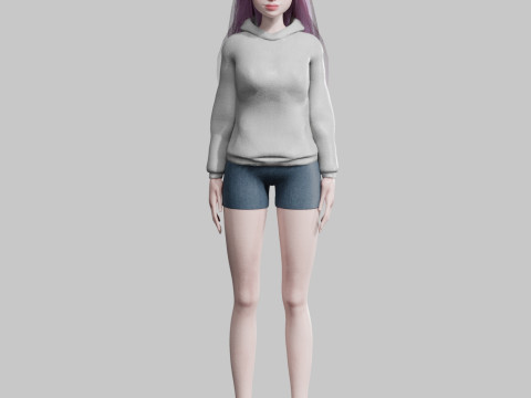 Sweet cute Woman V32583 Modelo 3D