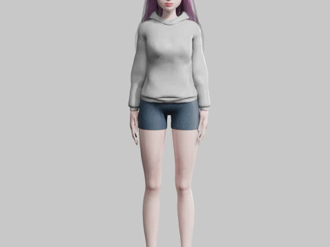 Sweet cute Woman V32583 3D Model