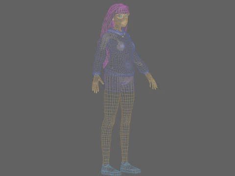 Sweet cute Woman V32583 3D Model