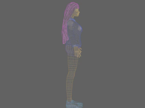 Sweet cute Woman V32583 3D Model