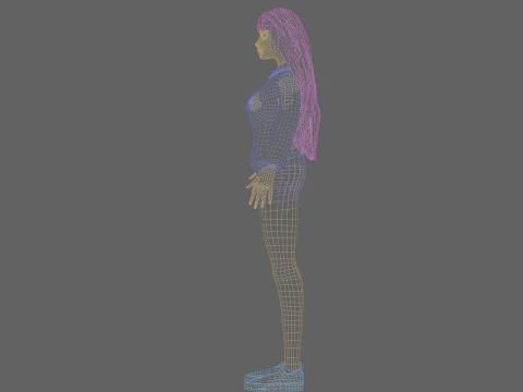Sweet cute Woman V32583 3D Model