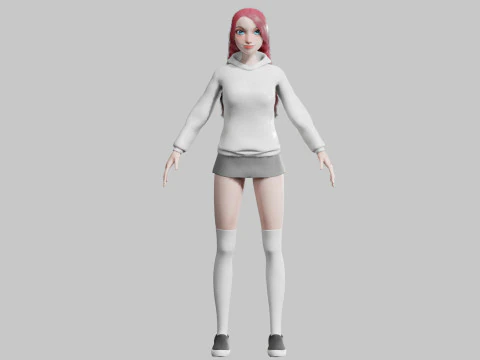 Sweet Pretty Woman V32903 3D Model
