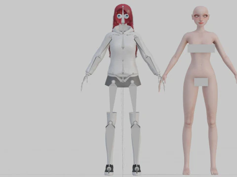 Sweet Pretty Woman V32903 3D Model