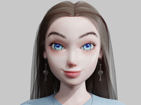Teen cute Woman V28305 3D Модель