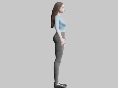Teen cute Woman V28305 3D Модель