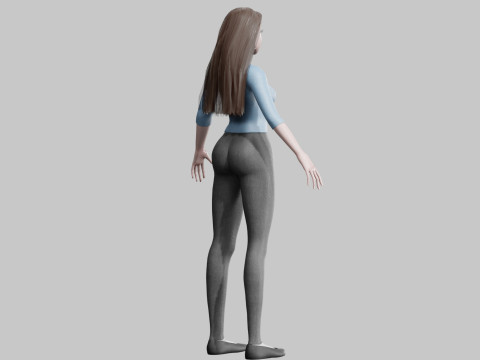 Teen cute Woman V28305 3D Модель