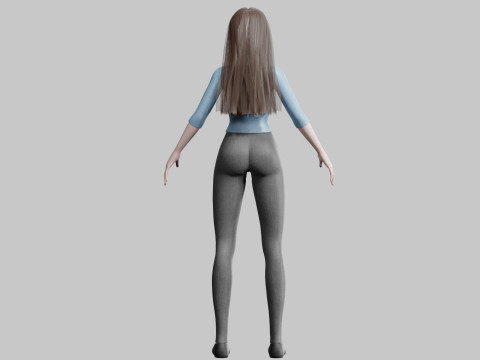 Teen cute Woman V28305 3D Модель