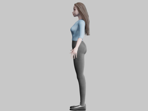 Teen cute Woman V28305 3D Модель