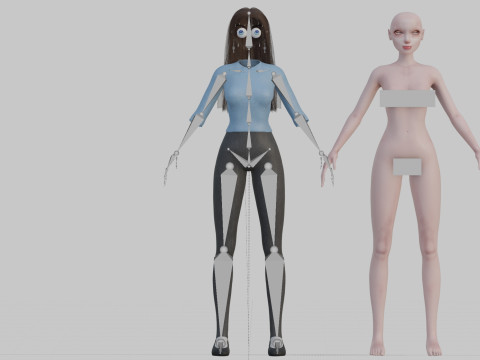 Teen cute Woman V28305 3D Модель