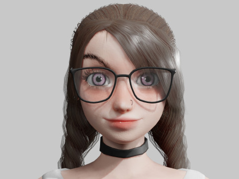 Teen Pretty Woman V32226 3D Model