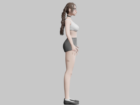 Teen Pretty Woman V32226 3D Model