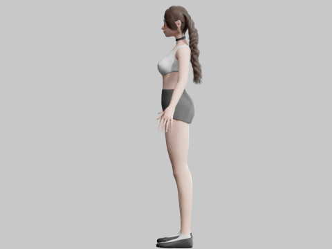 Teen Pretty Woman V32226 3D Model