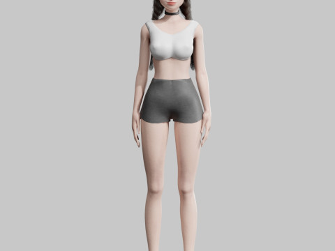 Teen Pretty Woman V32226 3D Model