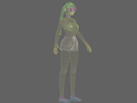 Teen Pretty Woman V32226 3D Model