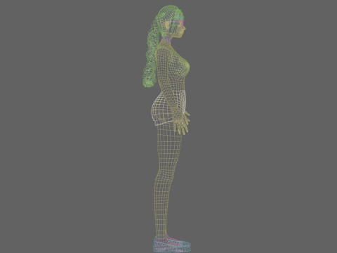 Teen Pretty Woman V32226 3D Model