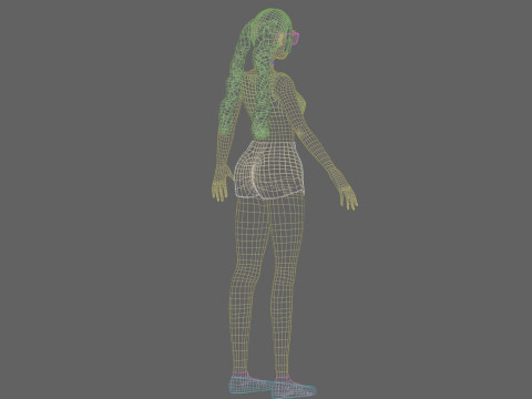 Teen Pretty Woman V32226 3D Model