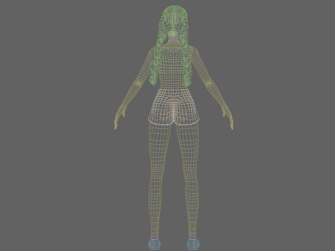 Teen Pretty Woman V32226 3D Model