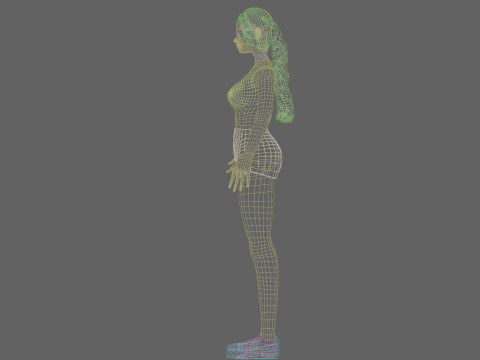 Teen Pretty Woman V32226 3D Model
