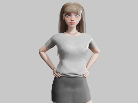 Gen&ccedil; sevimli Kadın V25217 3D Model