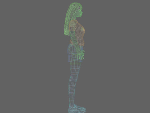 Young cute Woman V25217 Modello 3D