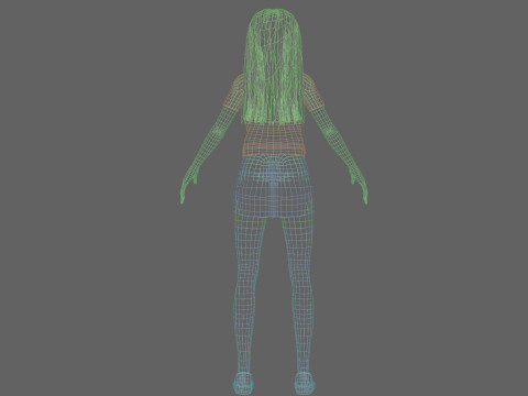 Young cute Woman V25217 Modello 3D