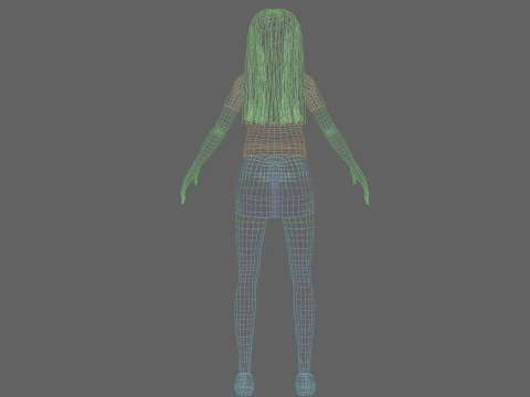 Young cute Woman V25217 3D Model