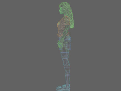 Young cute Woman V25217 Modello 3D