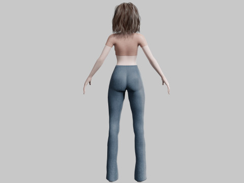 Anime Basic Girl V32360 Modello 3D
