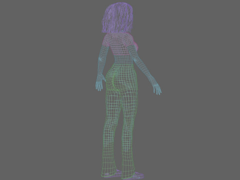 Anime Basic Girl V32360 Modello 3D