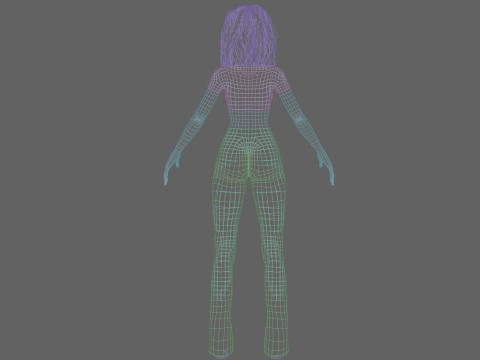 Anime Basic Girl V32360 Modello 3D