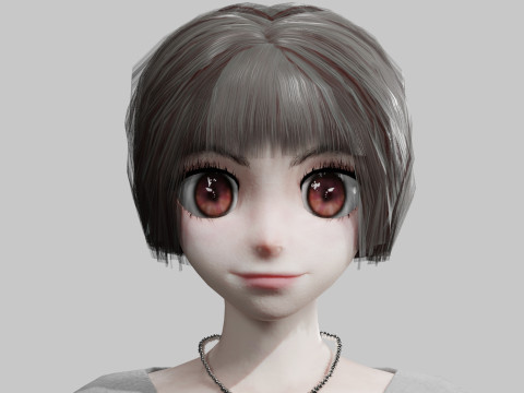 Anime Beautiful Girl V34217 Modello 3D