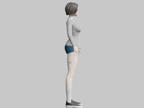 Anime Beautiful Girl V34217 Modello 3D