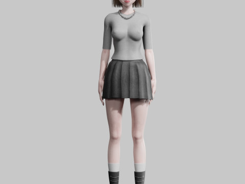 Anime Cartoon Girl V32793 Modello 3D