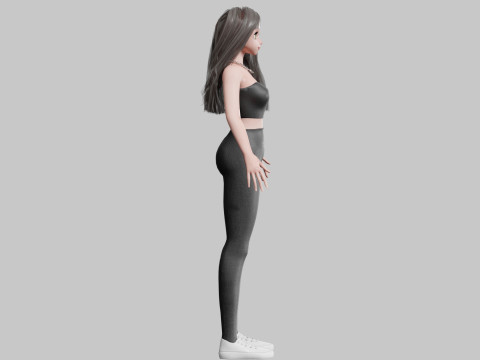 Anime classic Girl V35150 3Dモデル