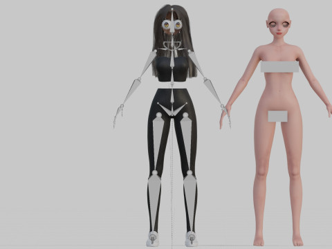 Anime classic Girl V35150 3Dモデル