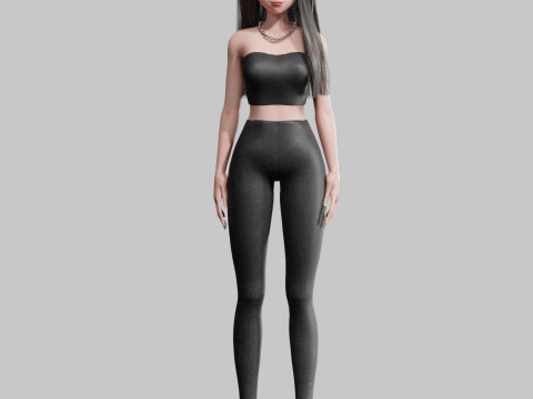 Anime classic Girl V35150 3Dモデル