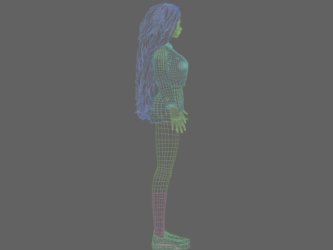 Anime cool Girl V42601 3D Модель