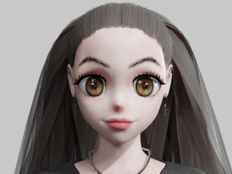 Anime cute Girl V31119 Modelo 3D