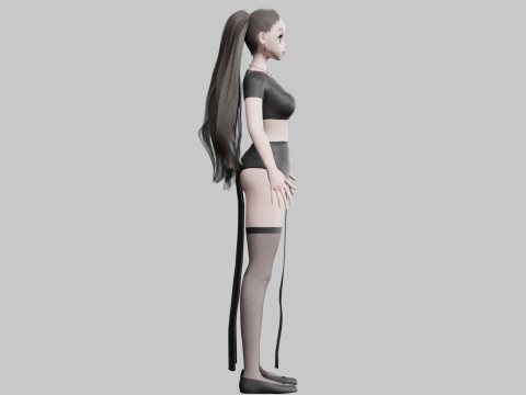 Anime cute Girl V31119 Modelo 3D