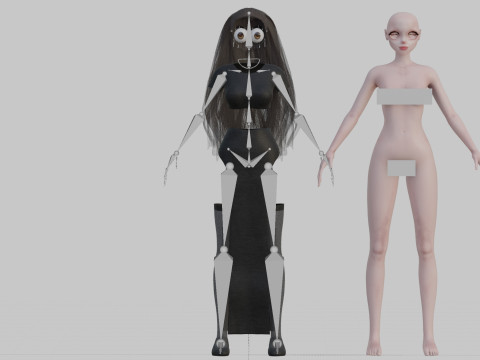 Anime cute Girl V31119 Modelo 3D