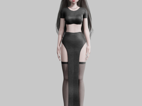 Anime cute Girl V31119 Modelo 3D