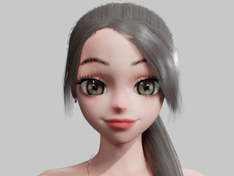 Anime Standard Girl V14740 3D Modell