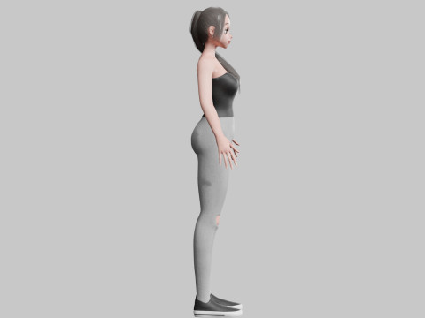 Anime Standard Girl V14740 3D Modell
