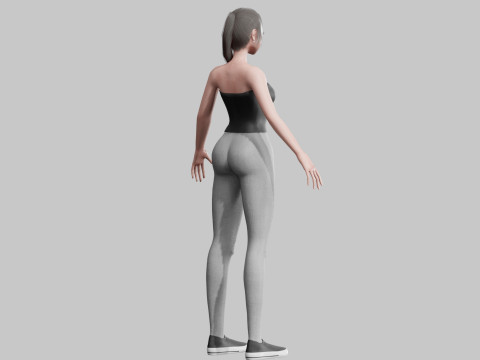 Anime Standard Girl V14740 3D Modell