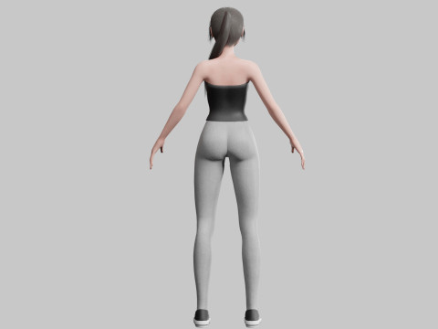 Anime Standard Girl V14740 3D Modell