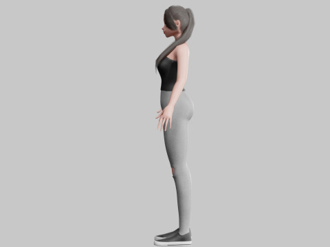 Anime Standard Girl V14740 3D Modell