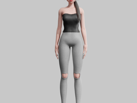 Anime Standard Girl V14740 3D Modell