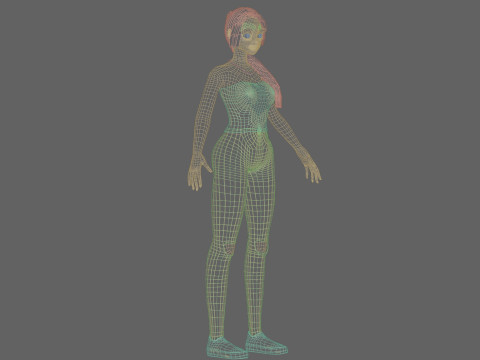 Anime Standard Girl V14740 3D Modell