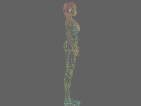 Anime Standard Girl V14740 3D Modell
